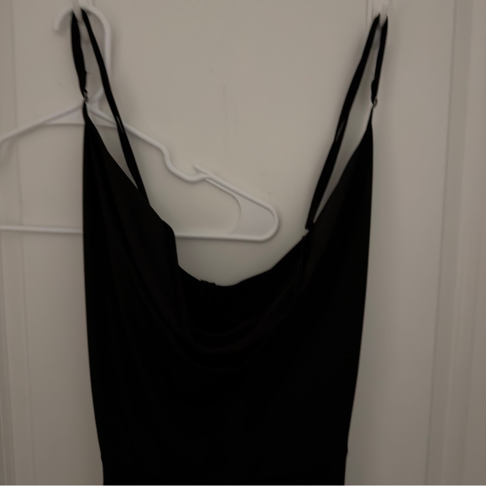 Elegant Black Spaghetti Strap Dress